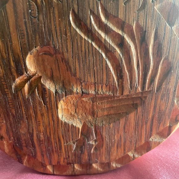 Handcrafted Wooden Bird Butter Mold Wall Art; Signed and Numbered. - Picture 1 of 2